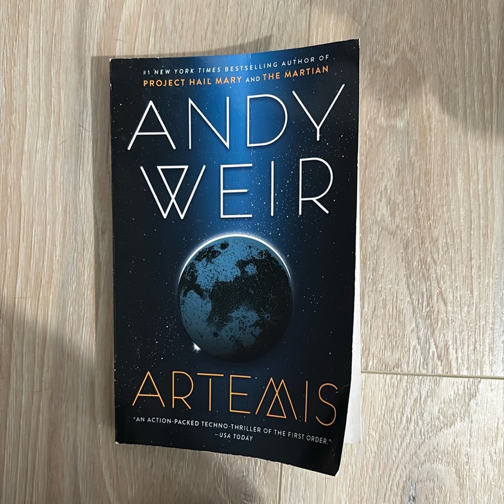 Artemis book by Andy Weir paperback